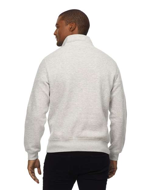 Unisex Ultimate Fleece Quarter-Zip Sweatshirt - Oatmeal Heather Back