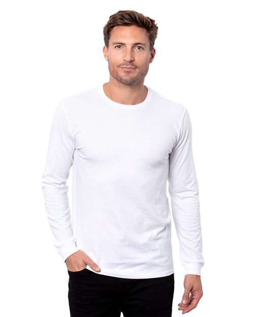 Unisex Epic CVC Long Sleeve T-Shirt - Solid White Front