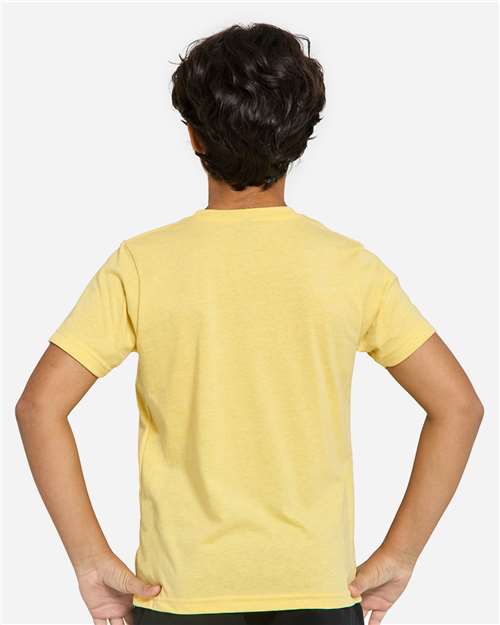 Youth Epic Cotton T-Shirt - Bright Yellow Back