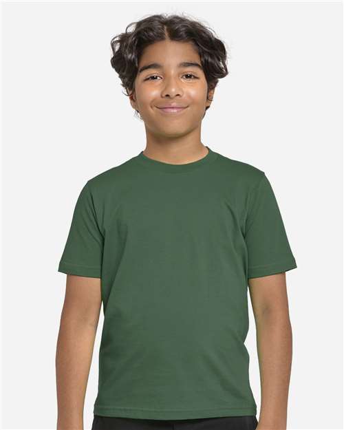 Youth Epic Cotton T-Shirt - Forest Green Front