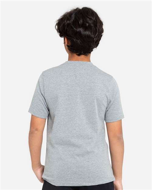 Youth Epic Cotton T-Shirt - Heather Grey Back
