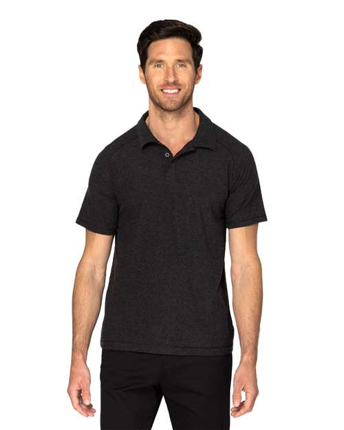 Men's Impact Polo - Black Heather Front