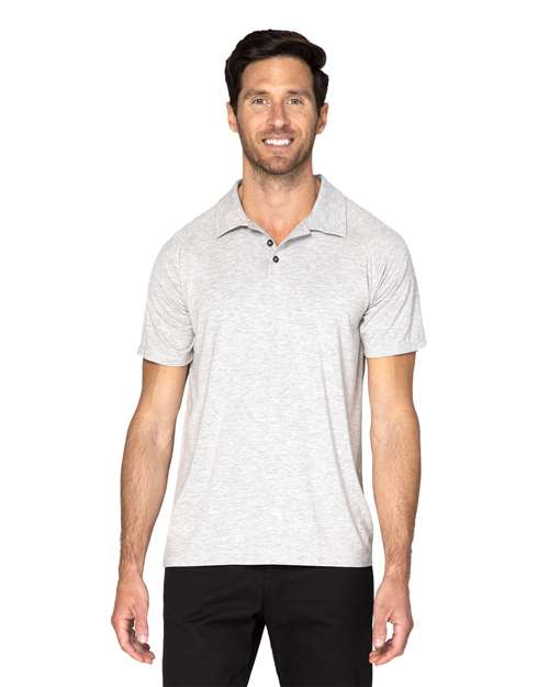 Men's Impact Polo - Heather Grey Front