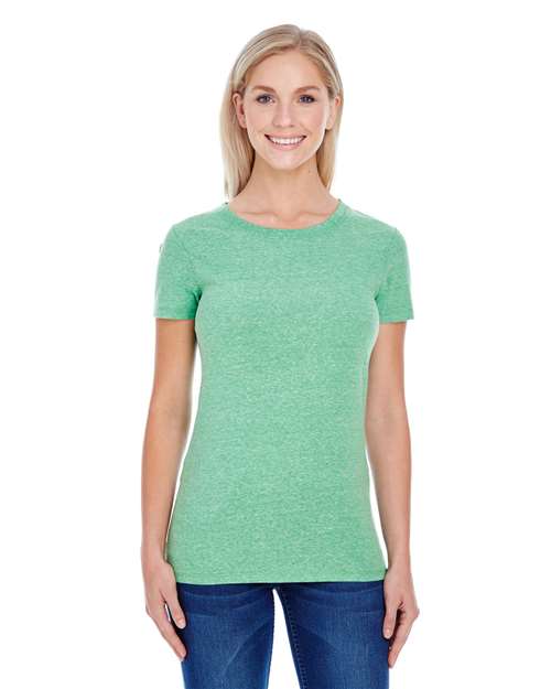 Women's Tri-Blend T-Shirt - Green Triblend Front
