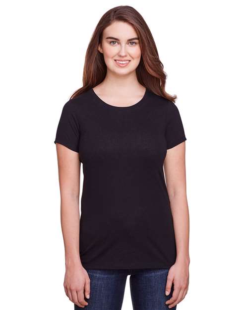 Women's Tri-Blend T-Shirt - Solid Black Triblend Front