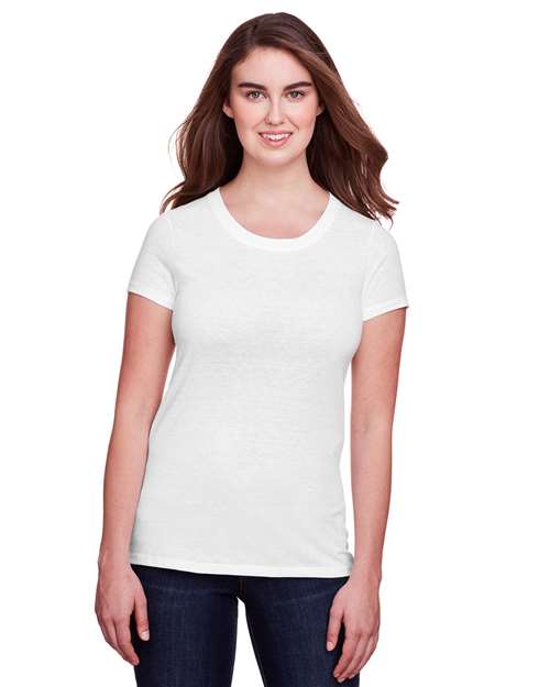 Women's Tri-Blend T-Shirt - Solid White Triblend Front