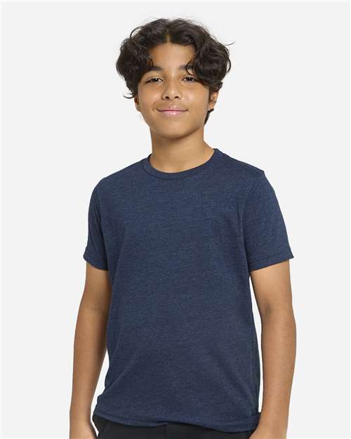 Youth Epic CVC T-Shirt - Heather Navy Front