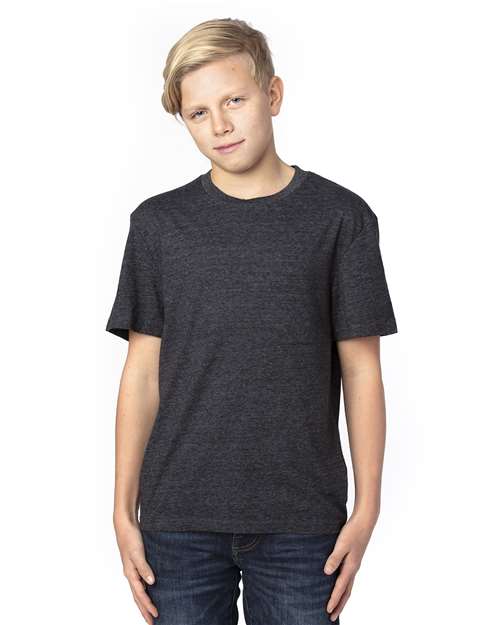 Youth Triblend T-Shirt - Black Triblend Front