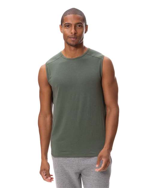 Unisex Impact Tank Top - Army Front