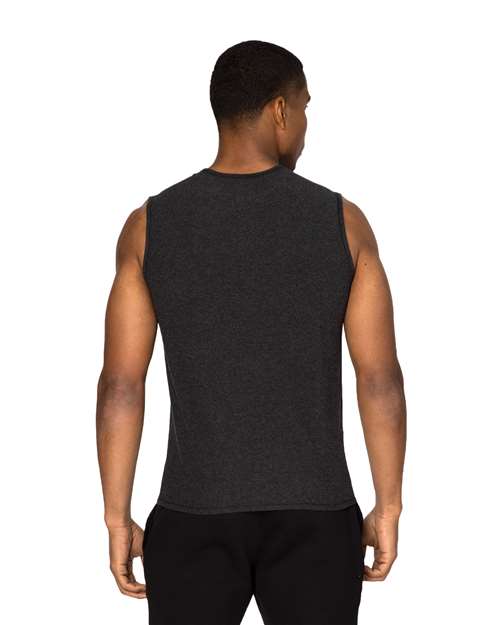 Unisex Impact Tank Top - Black Heather Back