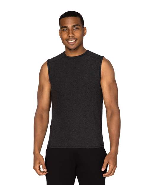 Unisex Impact Tank Top - Black Heather Front