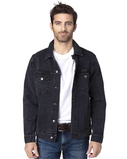 Unisex Denim Jacket - Black Denim Front