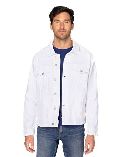 Unisex Denim Jacket - Off White Denim Front