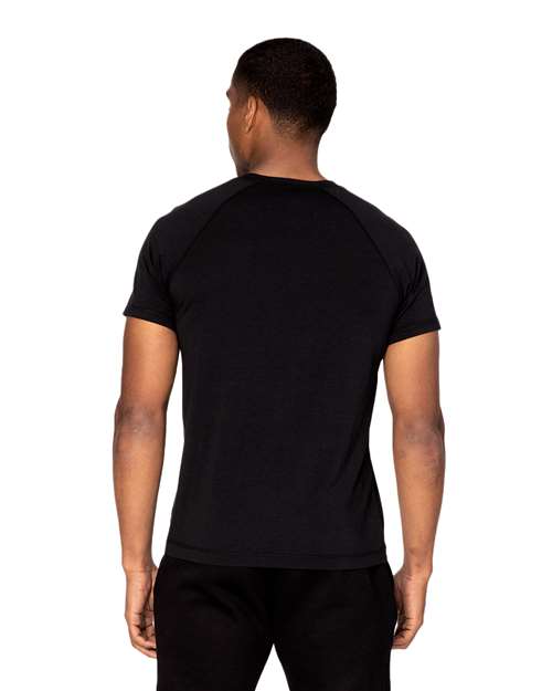 Unisex Impact Raglan T-Shirt - Black Back