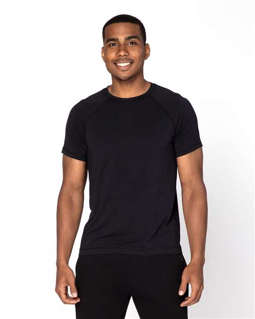 Unisex Impact Raglan T-Shirt - Black Front