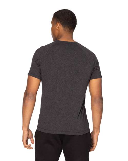 Unisex Impact Raglan T-Shirt - Black Heather Back