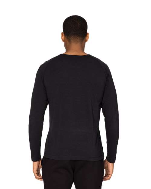 Unisex Impact Long-Sleeve T-Shirt - Black Back