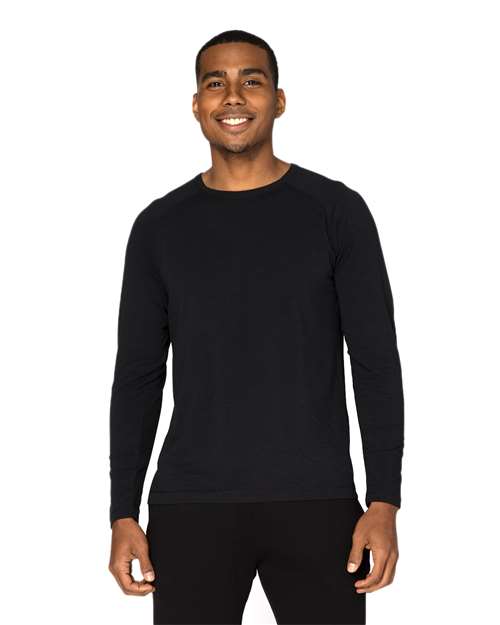 Unisex Impact Long-Sleeve T-Shirt - Black Front