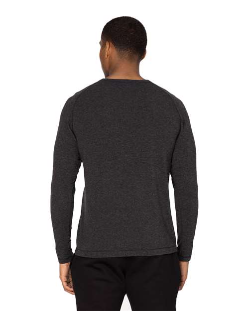Unisex Impact Long-Sleeve T-Shirt - Black Heather Back