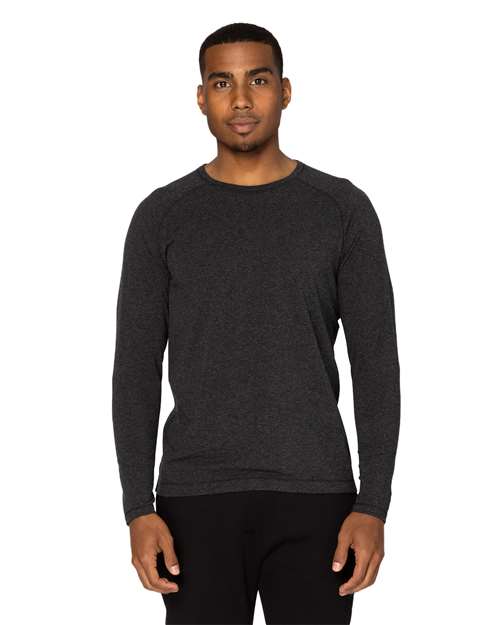 Unisex Impact Long-Sleeve T-Shirt - Black Heather Front