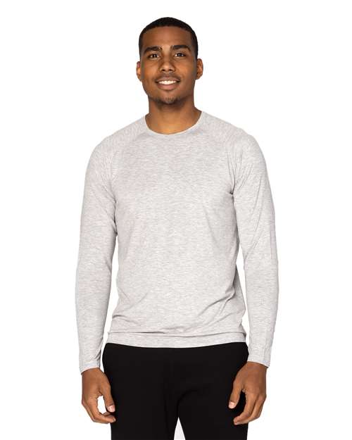 Unisex Impact Long-Sleeve T-Shirt - Heather Grey Front