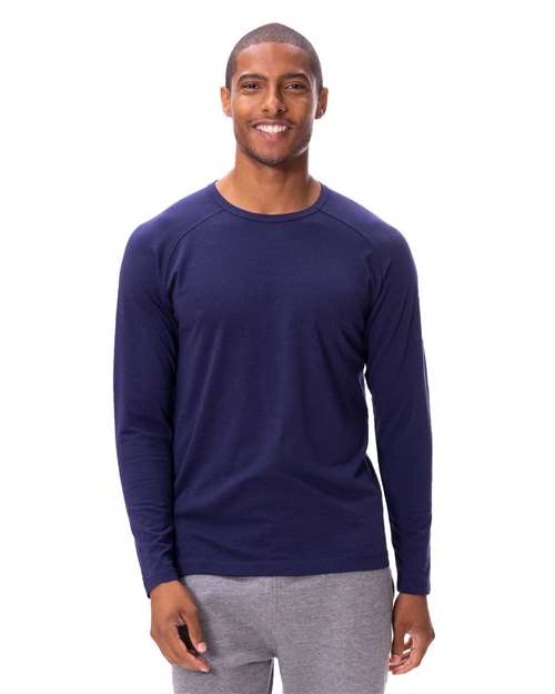 Unisex Impact Long-Sleeve T-Shirt - Navy Front