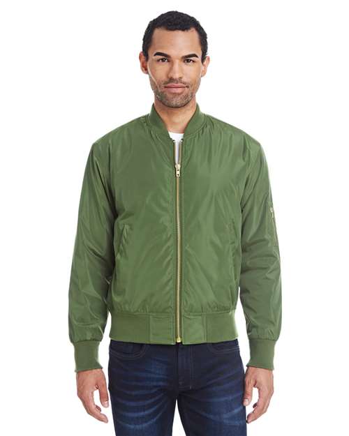 Unisex Bomber Jacket - Army Front