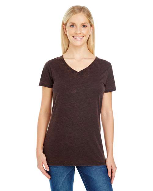 Women's Cross Dye V-Neck T-Shirt - Flame Front