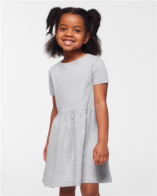 Toddler Fine Jersey Dress - Pink Front