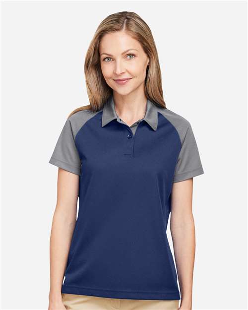 Team 365 Women's Command Snag-Protection Colorblock Polo - Model Front