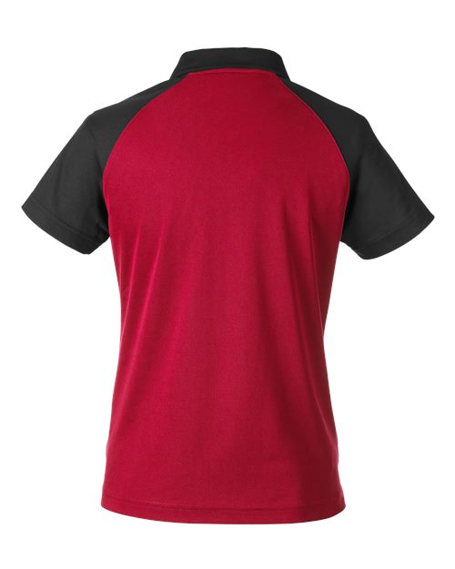 Women's Command Snag-Protection Colorblock Polo - Sport Red/ Black Back