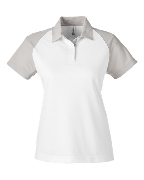 Women's Command Snag-Protection Colorblock Polo - White/ Sport Silver Front