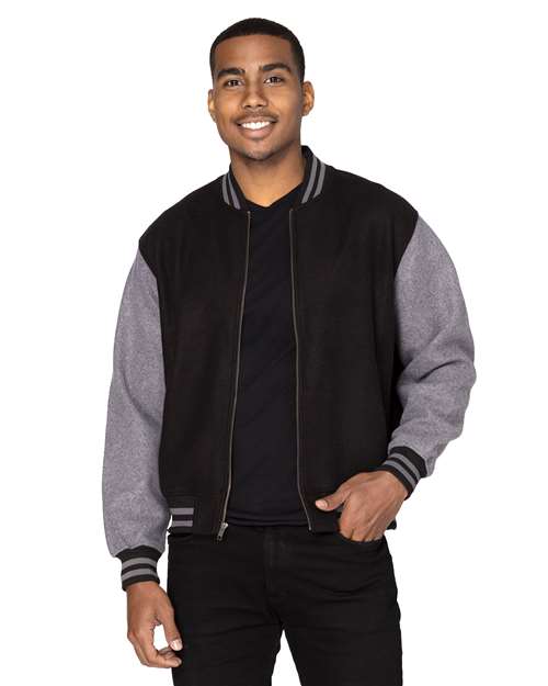 Unisex Legend Jacket - Black/ Charcoal Heather Front