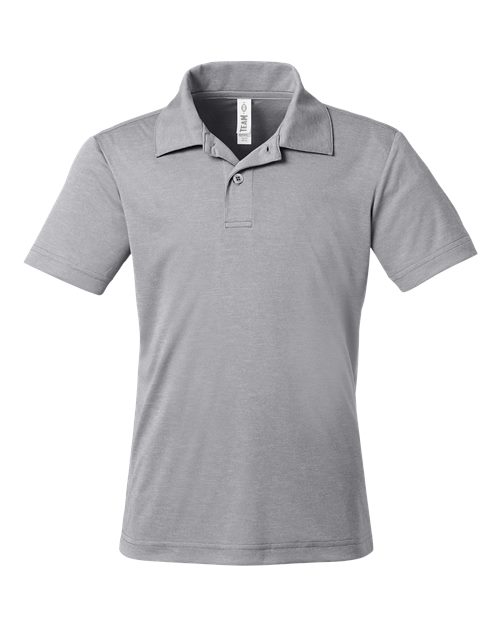 Youth Zone Sonic Heather Performance Polo - Athletic Heather Front