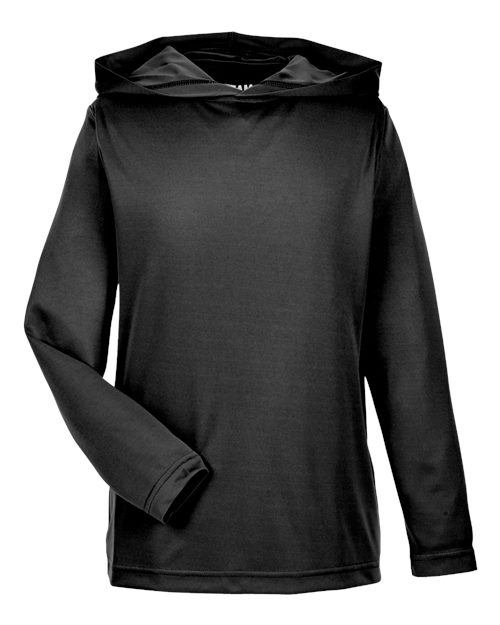 Youth Zone Performance Hooded T-Shirt - Black Front