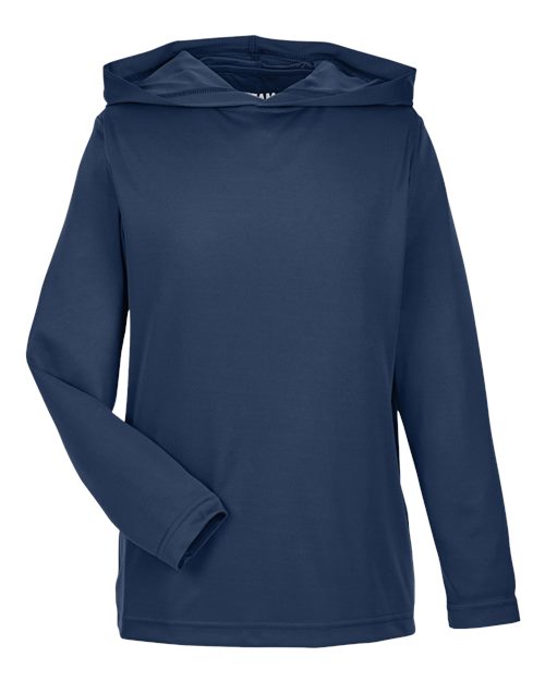 Youth Zone Performance Hooded T-Shirt - Sport Dark Navy Front