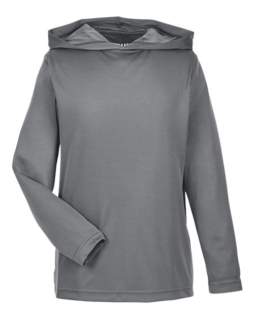 Youth Zone Performance Hooded T-Shirt - Sport Graphite Front