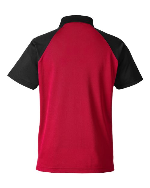 Men's Command Snag-Protection Colorblock Polo - Sport Red/ Black Back