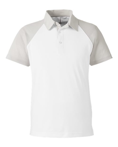 Men's Command Snag-Protection Colorblock Polo - White/ Sport Silver Front