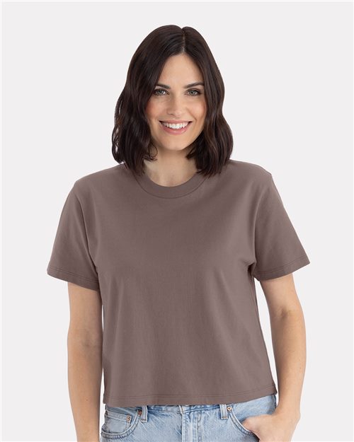 Women's Heavyweight Boxy T-Shirt - Maroon Front