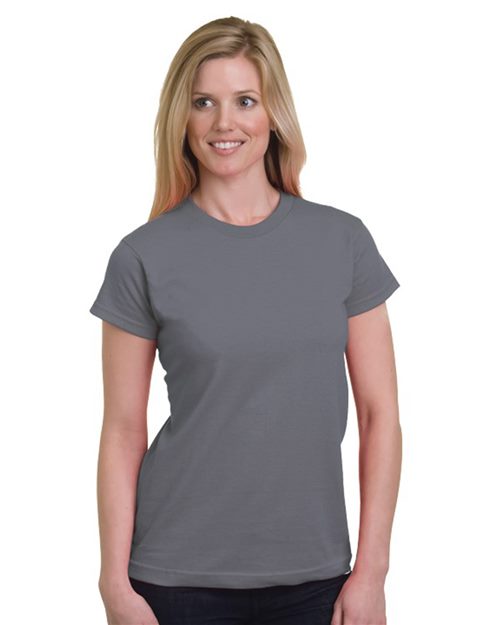 Women's USA-Made Fine Jersey T-Shirt - Purple Front