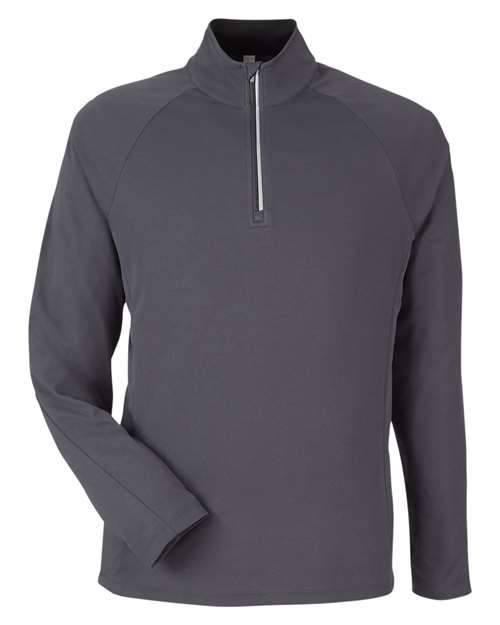 Men's Origin Performance Pique Quarter-Zip Pullover - Carbon/ Black Front