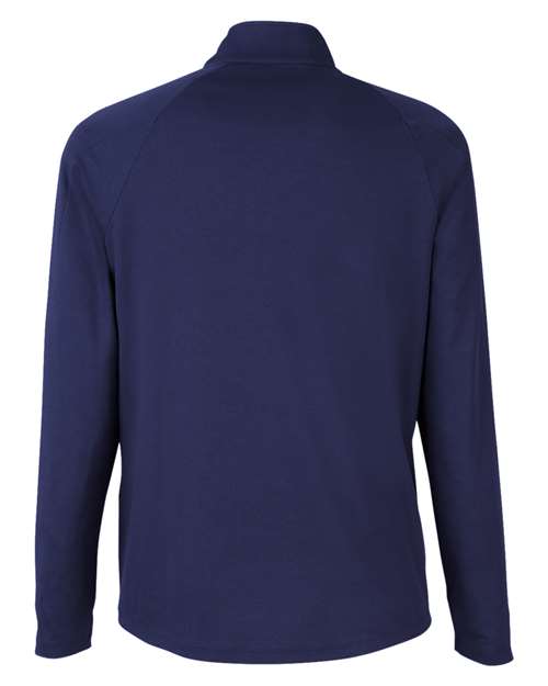 Men's Origin Performance Pique Quarter-Zip Pullover - Classic Navy Heather/ Carbon Back