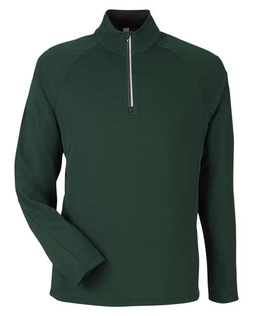 Men's Origin Performance Pique Quarter-Zip Pullover - Forest/ Carbon Front