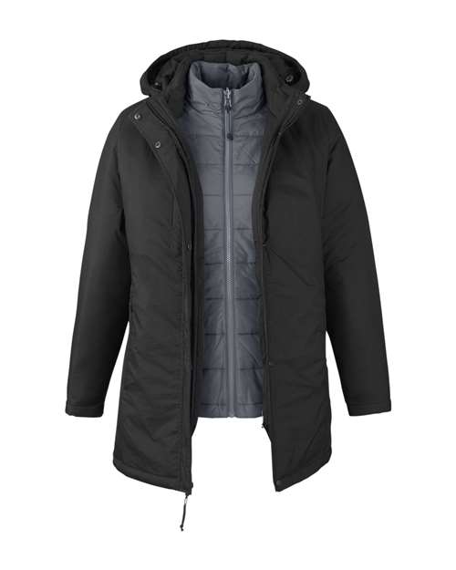 Women's Inspire 3-in-1 Jacket with Insulated Liner - Black/ Carbon Front
