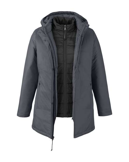 Women's Inspire 3-in-1 Jacket with Insulated Liner - Carbon/ Black Front