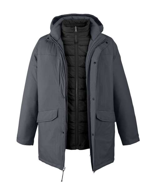Men's Inspire 3-in-1 Jacket with Insulated Liner - Carbon/ Black Front