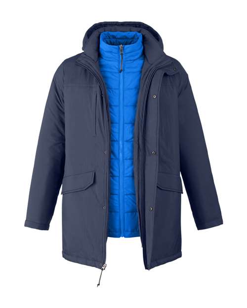 Men's Inspire 3-in-1 Jacket with Insulated Liner - Classic Navy/ True Royal Front