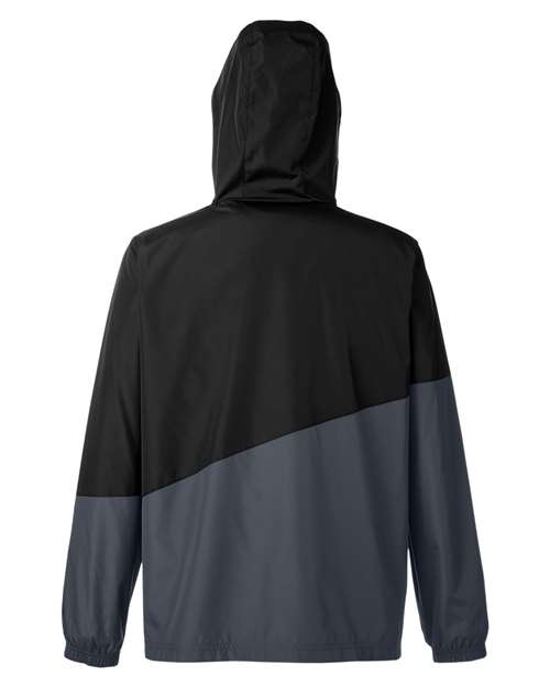 Unisex Techno Lite Colorblock Windbreaker - Black/ Carbon Back