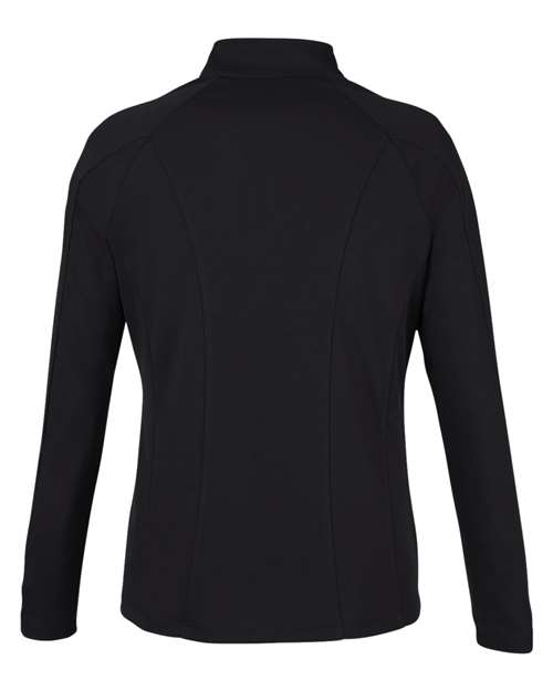 Women's Origin Performance Pique Quarter-Zip Pullover - Black/ Carbon Back